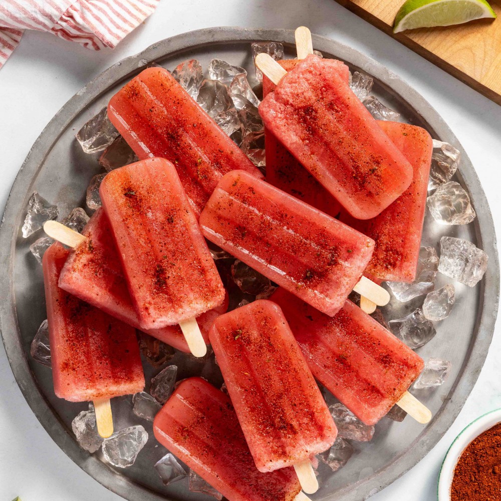 Watermelon Chili-lime popsicles