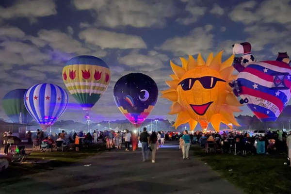 A nightly balloon glow is a highlight at the Hot Air Balloon Festival in Buford.
